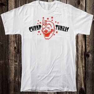 Cheap Thrills T-Shirt Clown Circus Carnival Tattoo Retro Novelty Graphic 92